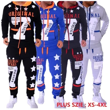 

Nice New Men' Fashion 2 Parts Hooded Sweatshirt And Sport Pants Set