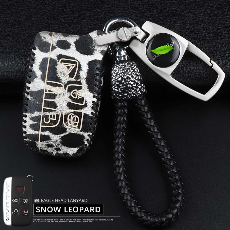 KUKAKEY дистанционный Чехол для автомобильного смарт-ключа для Jaguar XF XK XKR X-type XE V12 гитарные ножницы кожаный брелок для ключей чехол - Название цвета: A4