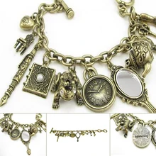 Горячее предложение, богемные мульти подвески, браслеты и браслеты с зеркалом вызова, часы, порошковая коробка, браслеты-манжеты для женщин и девушек