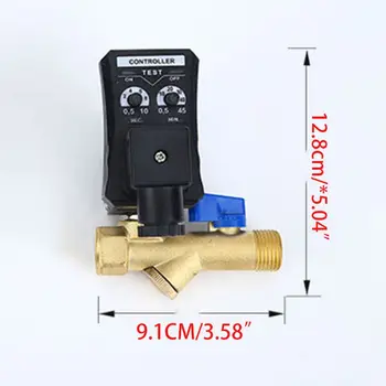 

New AC 220V 1/2inch Electronic Timed 2way Air Compressor Gas Tank Automatic Drain Valve qiang