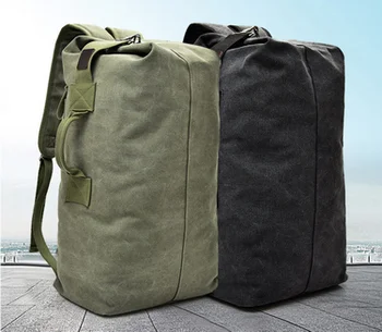 

by dhl or ems 10pcs 2017 Large capacity Man travel bag mountaineering backpack canvas bucket shoulder bag Male Canvas Backpacks