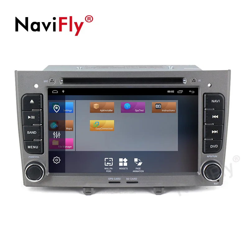 Best Navifly! 2G+32G Android 9.1 2din Car dvd radio audio GPS Navigation for PEUGEOT 308 2007-2013,408 2011-2014 car Stereo Head Unit 2