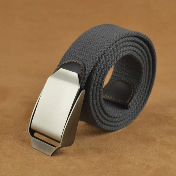 Best Unisex Tactical Belt Top quality 3.8 cm Wide Designer Brand Belt Canvas Belt Outdoor Alloy Automatic Buckle Men Belt Nos|Men