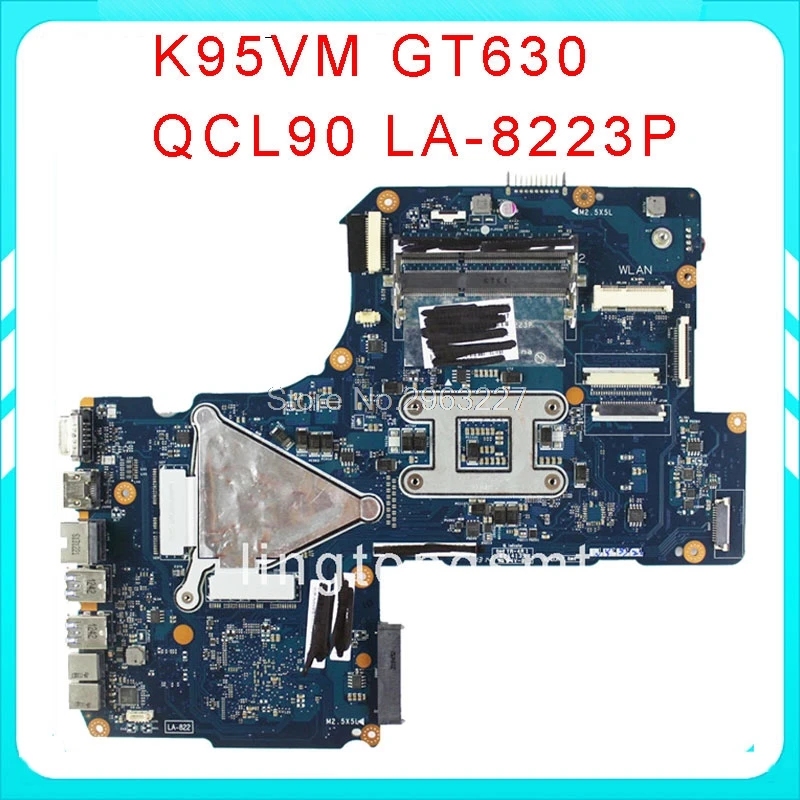 LA-8223P K95VM Motherboard For ASUS R900V K95V K95VJ K95VM K95VB Laptop motherboard Mainboard test OK GT630M HM76 4*Slots