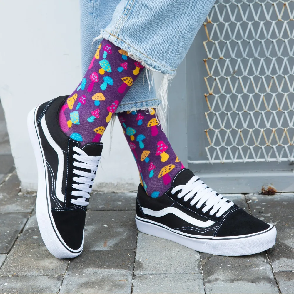 SANZETTI, 5 пар/лот, цветные мужские носки для скейтборда, смешной дизайн, чёсаный хлопок, свадебные носки, Повседневные Вечерние носки