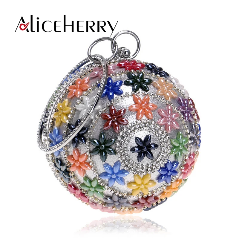 

2018 Round Bags Women Evening Party Bag Handmade Beach Cross Body Bag Circle Ring Handbag