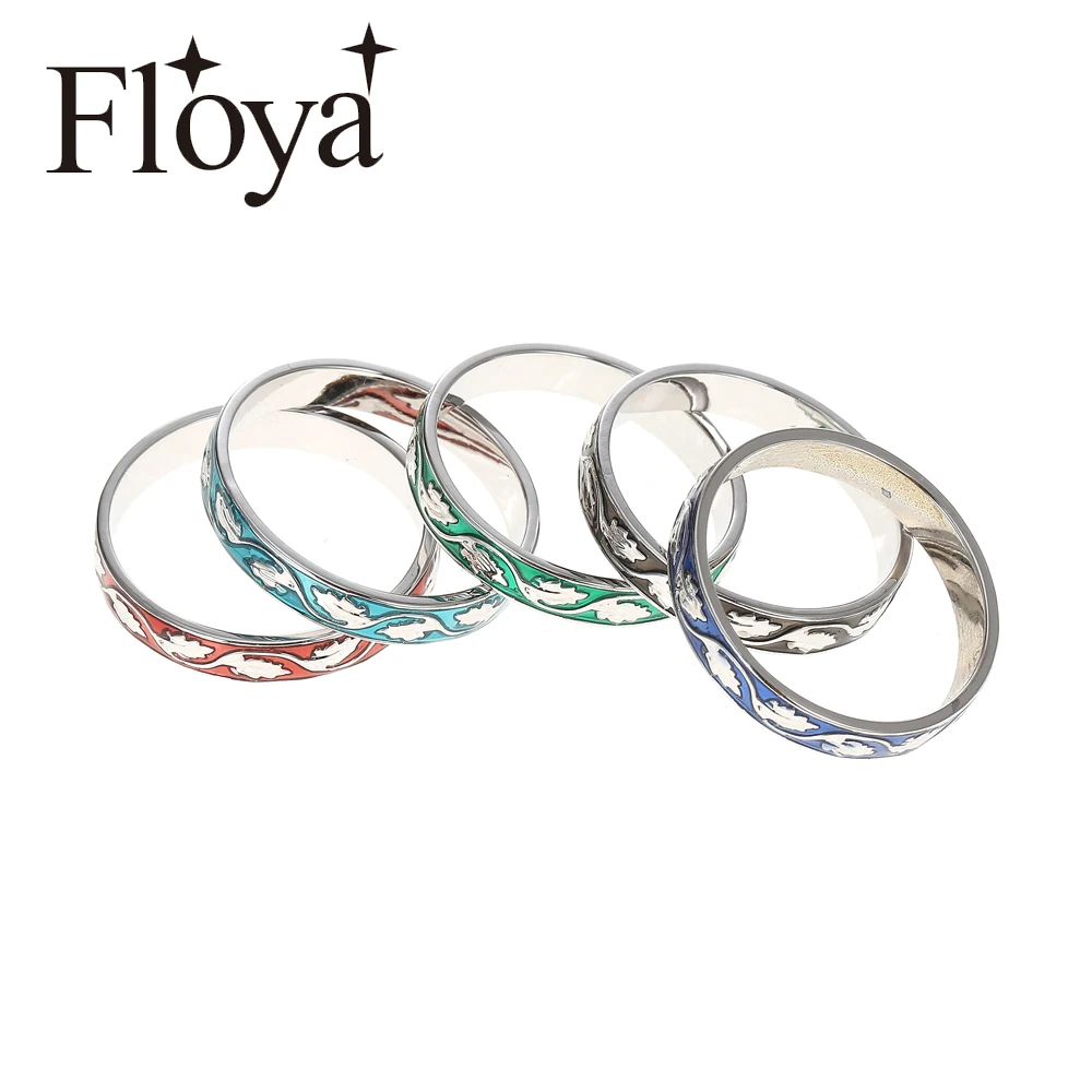 

Floya Leaf Stackable Filled Ring Argent Copper Inner Rings 4mm Width Interchangeable Combination Band Arctic Symphony Collection