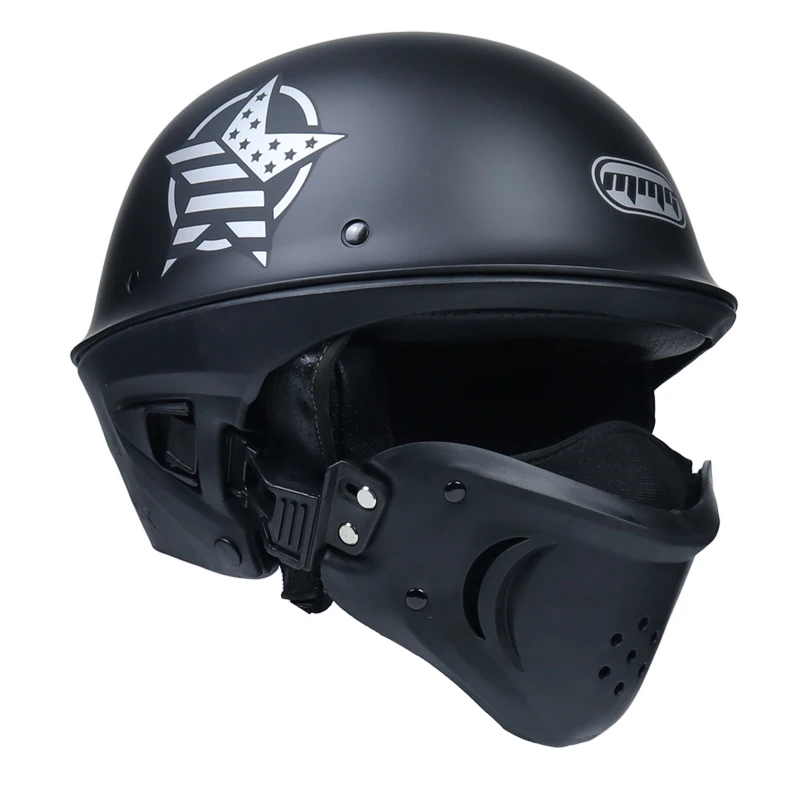 Ретро Локомотив мотоцикл изгой шлем точка Сертифицированный носить маску личность половина шлем