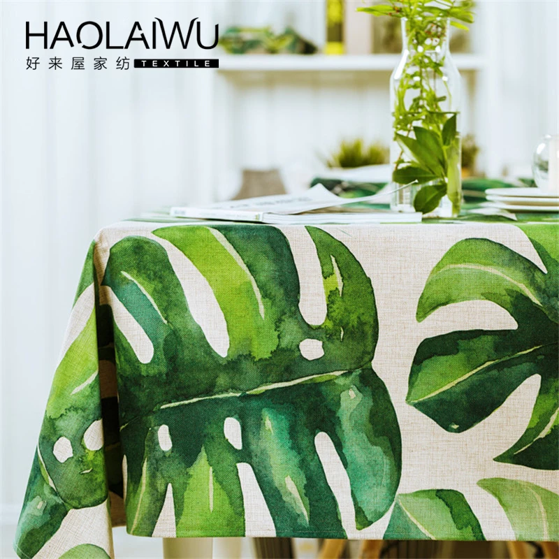 

HAOLAIWU3D photo print Tropical Plants GreeTablecloth Table Cover Table Cloth Rectangle Provence Tafelkleed Tablecloths
