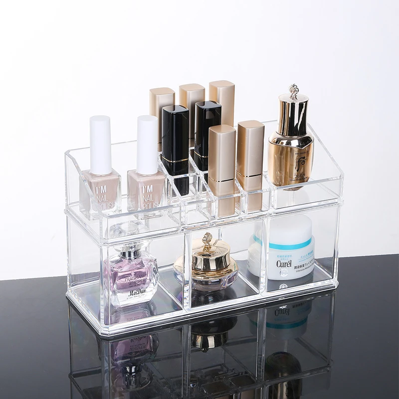 Crystal Clear Acrylic Makeup Organizer Desktop Makeup Storage Box