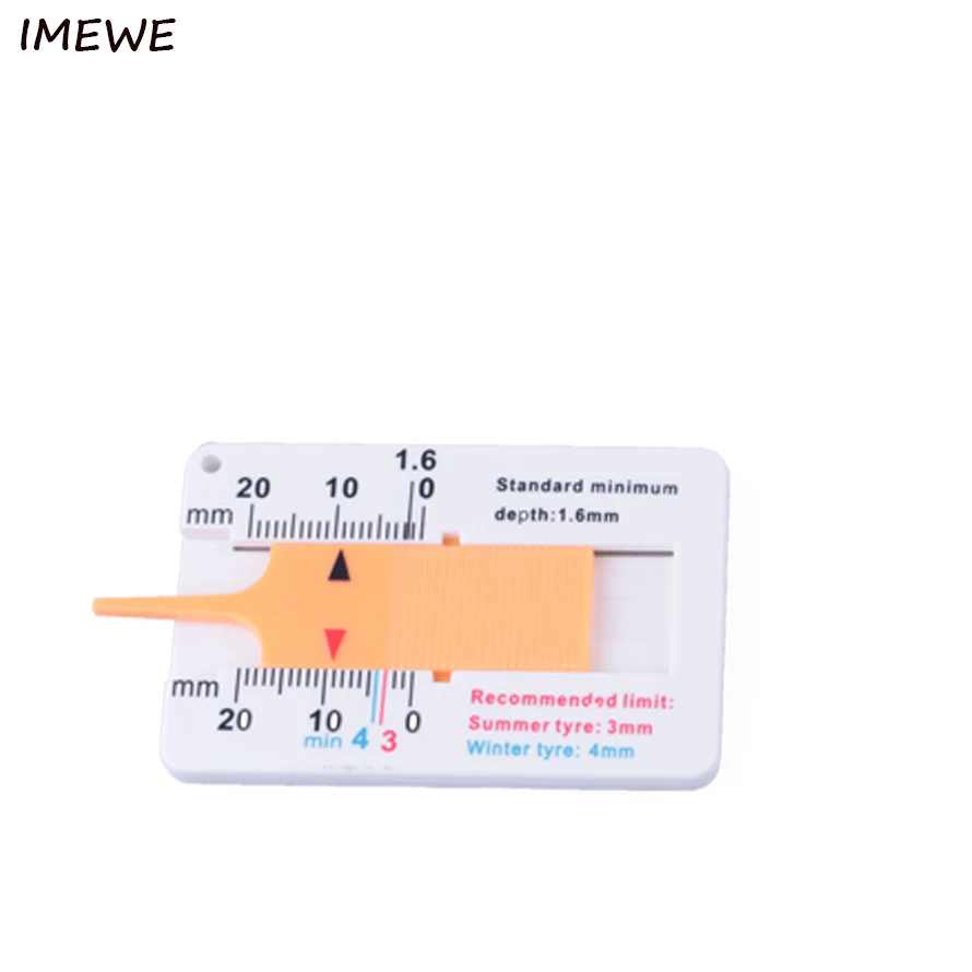 1PCS Tyre Tread Depth Gauge Car Motorcycle Trailer Van Wheel Measure Tool Silver
