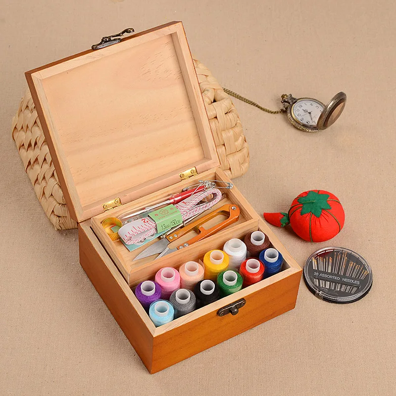 Portable Mini Travel Sewing Kit with storage box DIY Handcraft Tool for