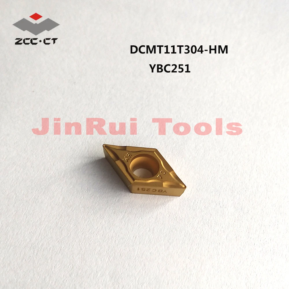 1pc ZCCCT DCMT11T304 HM YBC251 Tungsten Cobalt Alloy Carbide Cutting