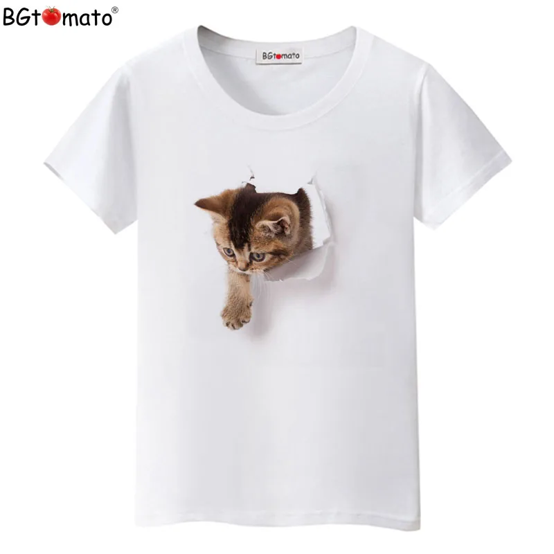 BGtomato NEW Creative 3D t-shirt Super Lovely cute cat shirt...