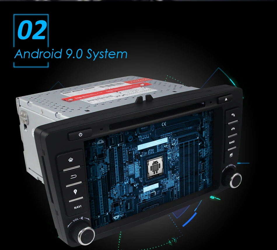 Sale Eunavi 2 Din Car DVD GPS For Skoda Octavia 2012 2013 A 5 A5 Yeti Fabia Car Android 9.0 Quad Core RAM 2GB Stereo Radio Navigation 7