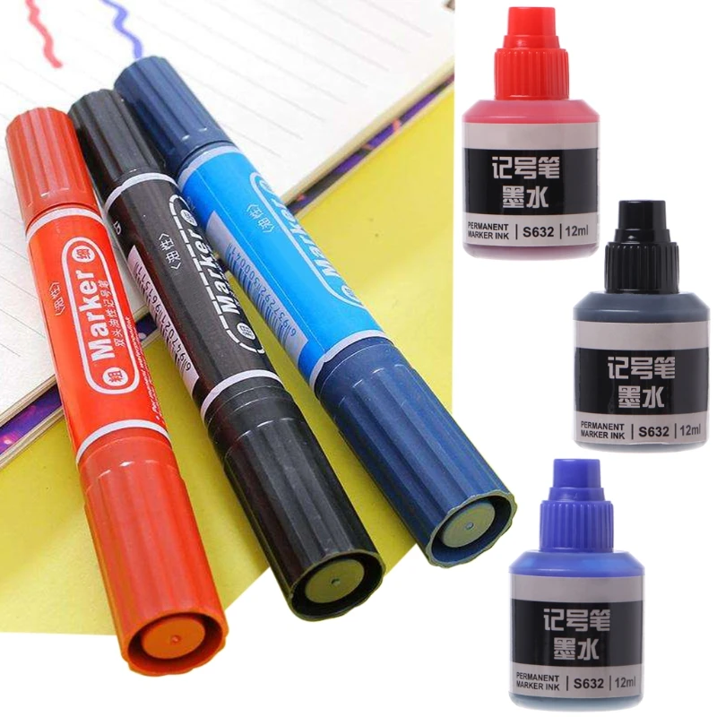 12ml Waterproof Instantly Dry Graffiti Paint Pen Oil Ink Refill For