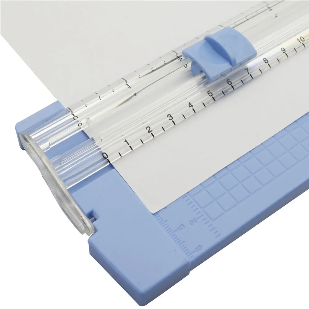 1 шт. A4 бумажный нож портативный ручной триммер для бумаги съемный пластиковый режущий мат резак для бумаги с линейкой офисные канцелярские принадлежности