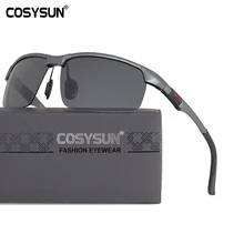 Бренд COSYSUN, очки для вождения, поляризованные солнцезащитные очки, мужские спортивные очки, мужские очки из алюминиевого сплава, поляризованные линзы, очки для вождения 31021