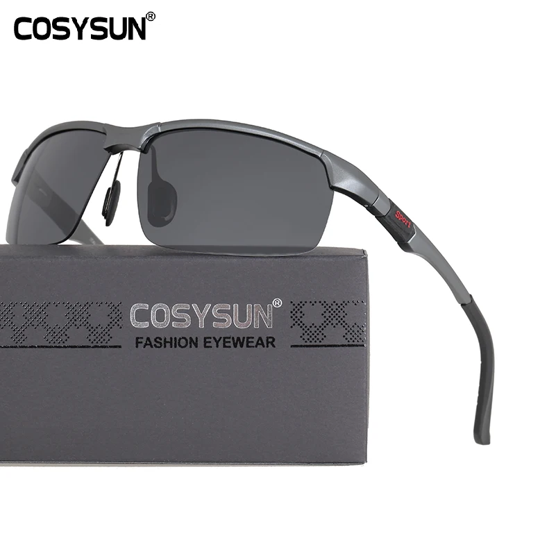 Мужские солнцезащитные очки для вождения COSYSUN поляризационные спортивные из