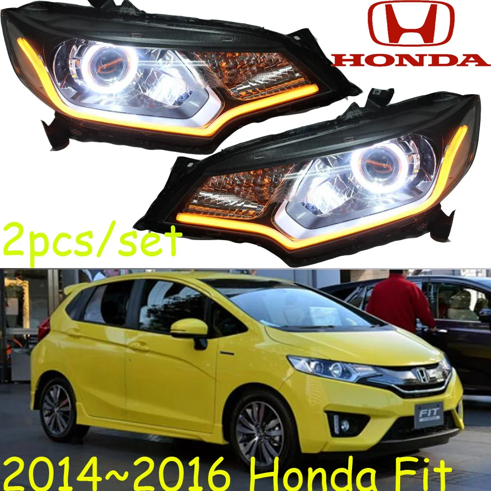 Fit headlight Jazz 2014 2016 LHD RHD Free ship Fit daytime light 2ps se 2pcs Aozoom