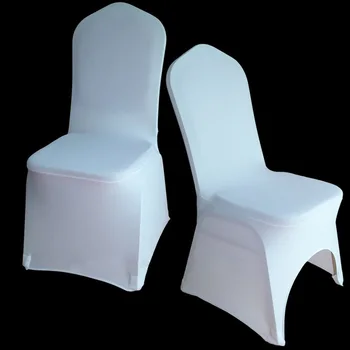 

10 pcs Universal White Stretch Spandex Chair Covers for Wedding Party Banquet Decoration Chair Covers Machine Washable Sale
