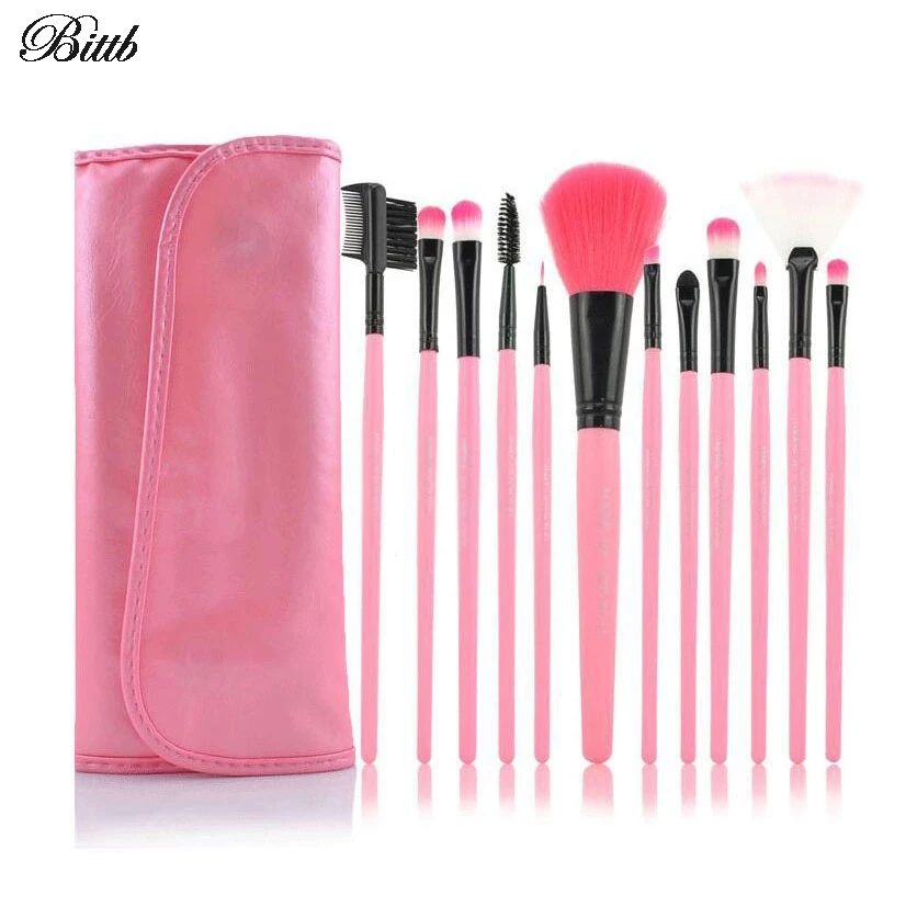 

Bittb 12Ps Makeup Brushes Tools Kabuki Blush Powder Foundation Make Up Brush Set Face Concealer Blending Eyebrow Eyeshadow Brush