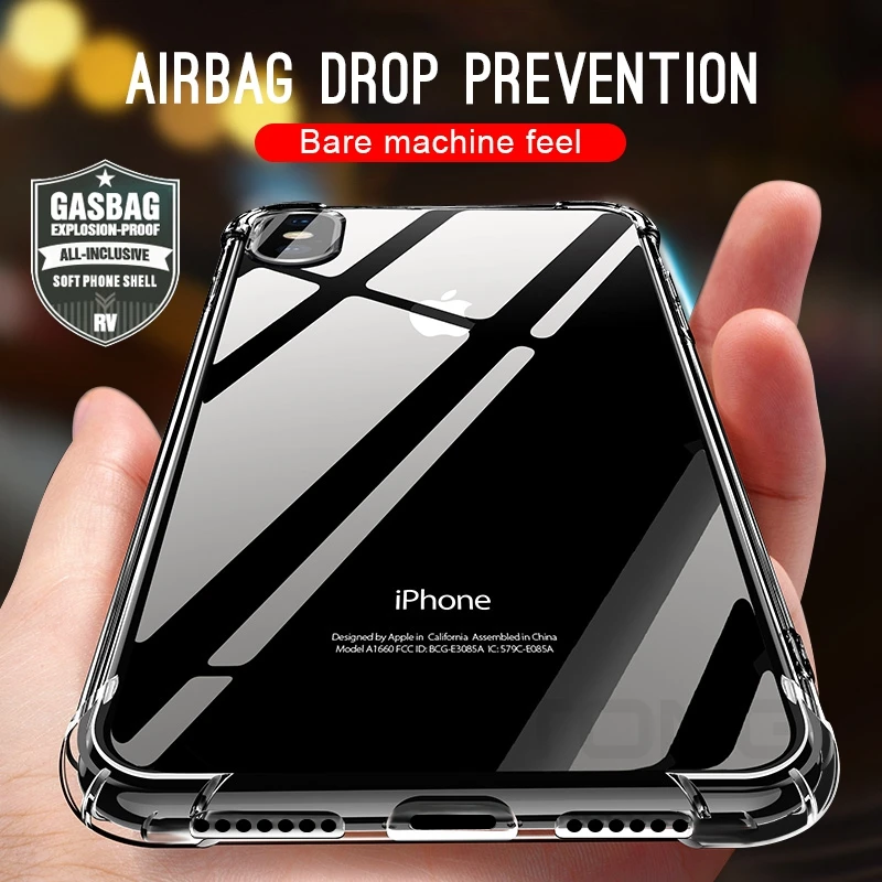 Противоударный прозрачный силиконовый чехол GerTong для iPhone 7 8 6 6splus X XS Max XR 5S 5