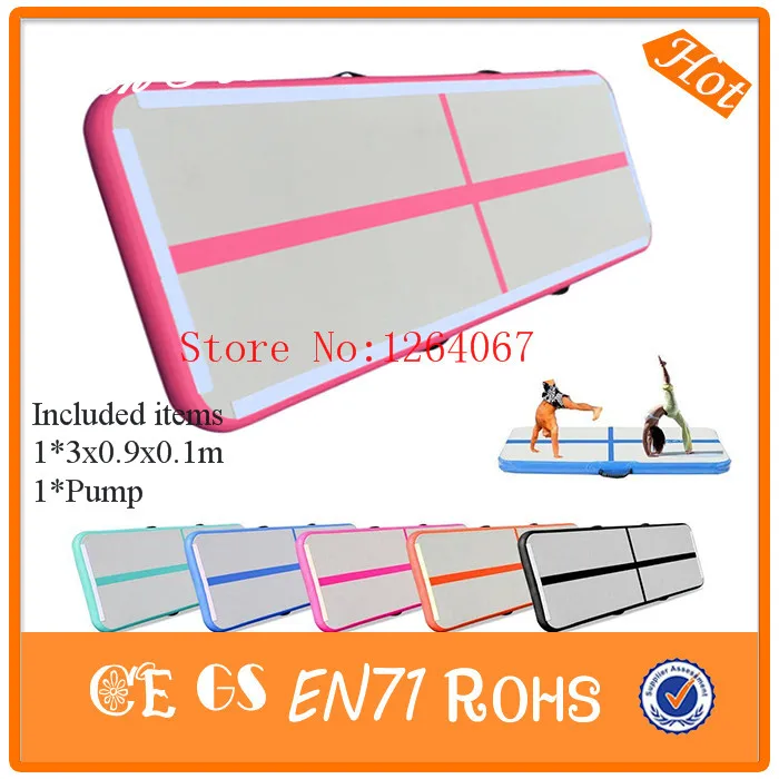 

Free Shipping 3x0.9x0.1m Small Cheap Home Training Equipment Used Mini Inflatable Air Tumble Track Gymnastic Mat For Sale