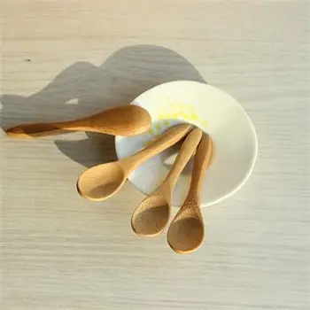 

New Sale Wooden Kitchen Utensil Set Cook Tool Wood Spoon Strong Spoon Baby Child Feeding Tools Seasoning Soup Spoons