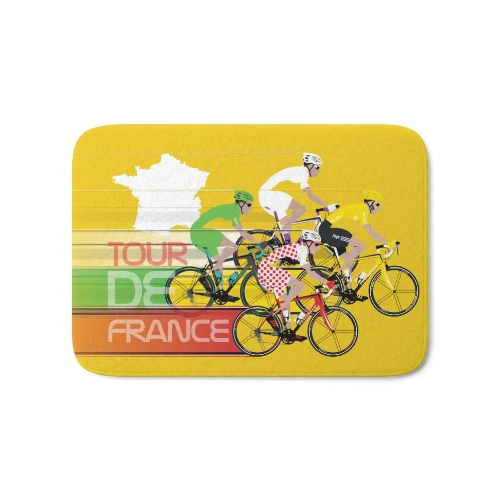 

Tour De France Bath Mat Mats Welcome Home Entrance Door Floor Flannel Rug