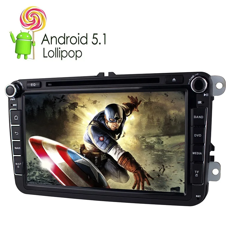 Android 5.1.1 Леденец Quad Core Головное устройство 8 ДЮЙМОВ 1024*600 HD сенсорный Экран для