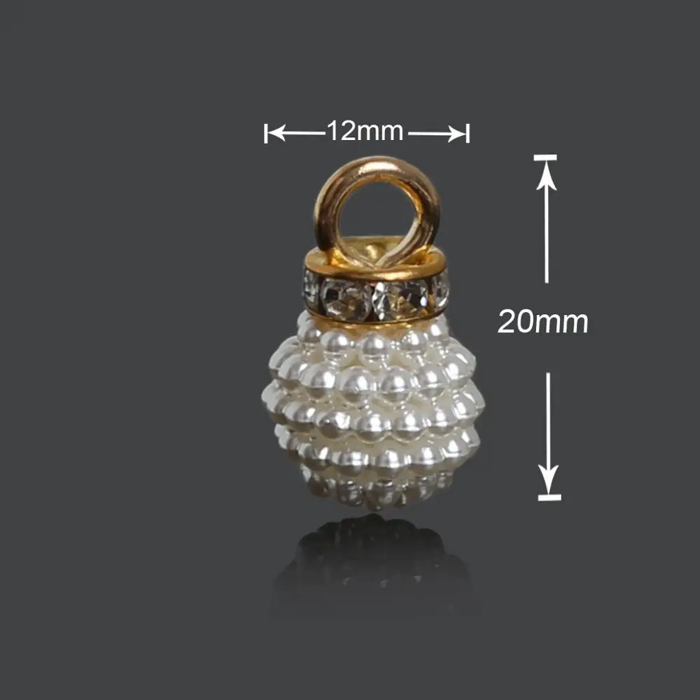 10 шт. ABS имитация жемчуга бусины Шарм для серьги браслет колье ожерелье головной убор Изготовление ювелирных изделий - Окраска металла: 12x20mm