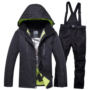 

2018new10K Lover Men And Women Windproof Waterproof Thermal Male Snow bib Pants sets Skiing And Snowboarding Ski Suit men Jacket