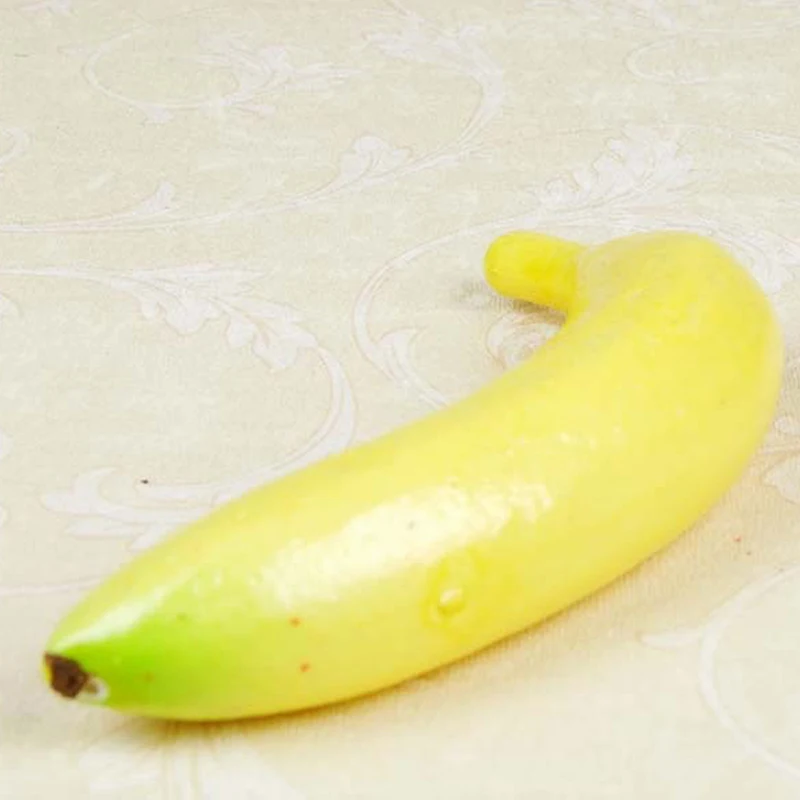 Искусственные фрукты, пластиковые искусственные яблоки, апельсин, банан и лимон, кухонные принадлежности для фруктов для свадебной вечеринки, домашний декор - Цвет: Banana