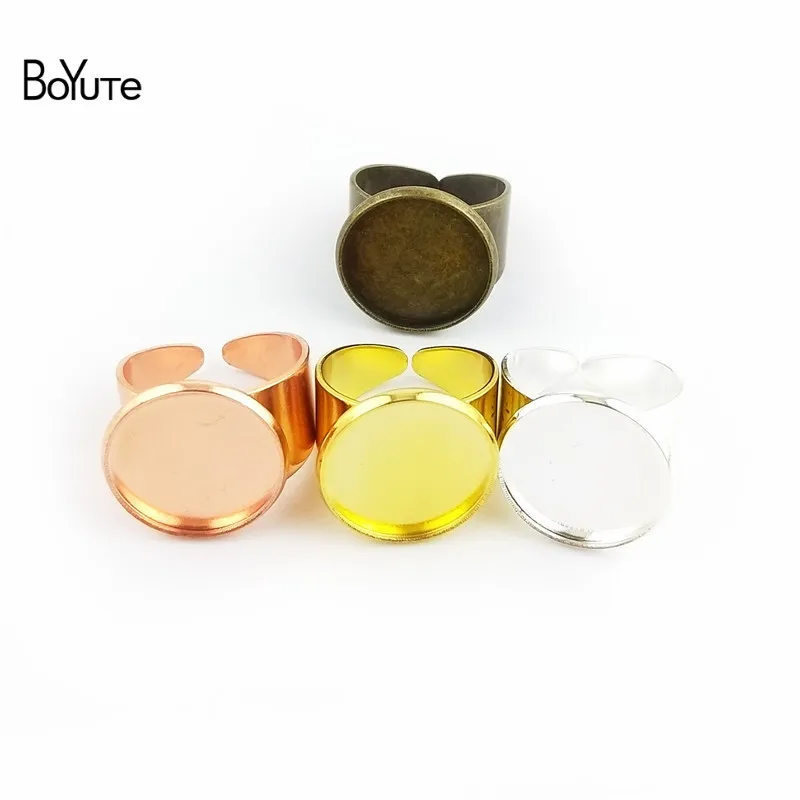 BoYuTe (20 шт./лот) 16 18 20 25MM кабошон основание кольца Diy иных металлических