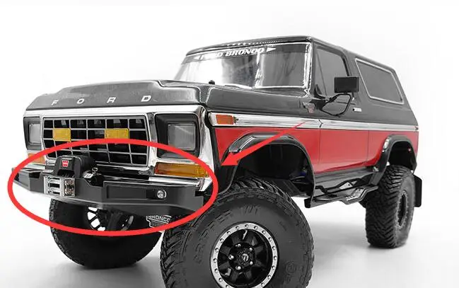 

Metal Front Bumper (can install winch) Fits 1/10 Scale RC hRAXXAS TRX4 bronco KING Crawler Truck 4x4