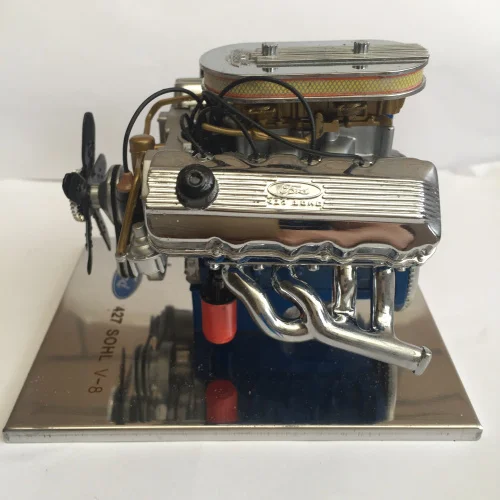 

New 1:6 Alloy Simulation Automobile Compressor Model Stirling Engine For Ford Fiesta 427sohc Building Kits With Original Box