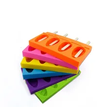 1 шт. Кухня Инструменты 4 пещеры овальной формы силиконовые лоток для льда плесень Мороженое Поп Popsicle DIY Плесень