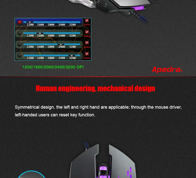 7 кнопок, 3200 dpi, Макросъемка, игровая мышь, светодиодный, оптическая, USB Проводная мышь+ игровой коврик для мыши, геймерский коврик для мыши, подарок для Pro Gamer