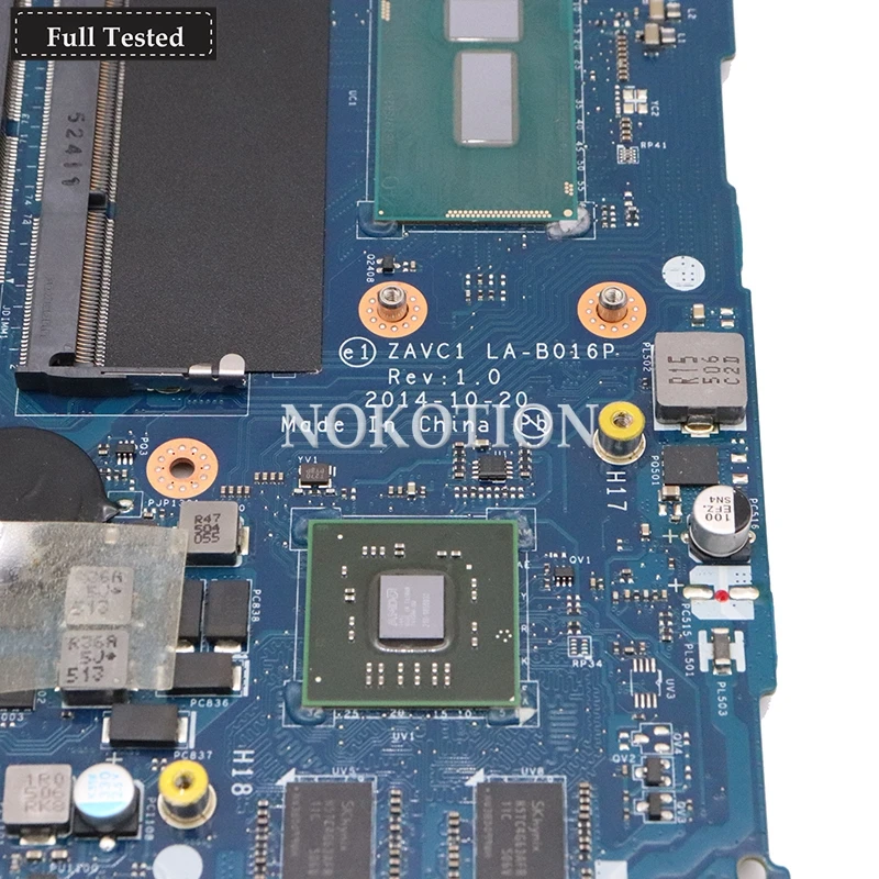 NOKOTION материнская плата для ноутбука Dell Inspiron 5448 5548 Материнская плата ноутбука CN-0JGW4R 0JGW4R ZAVC1 LA-B016P основная плата SR244 I3-5005U Процессор