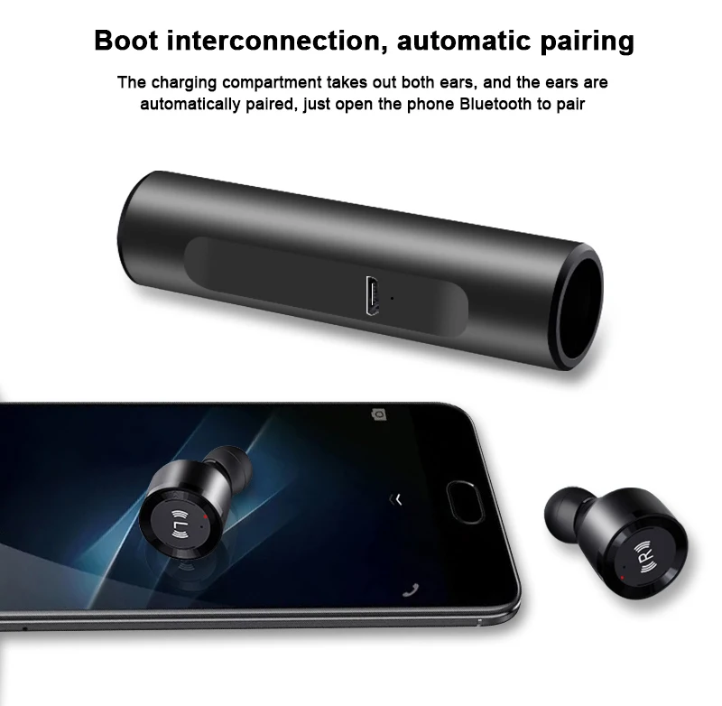 XLSTO Wireless Bluetooth 5.0 Earphone IPX7 Waterproof Headset Stereo mini Earbuds With Charging Box Micro handsfree Earphones (25)