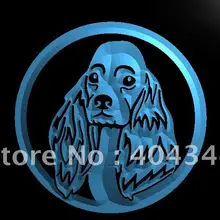 LB663-кокер собака спаниеля Pet светодиодный неоновый свет знак