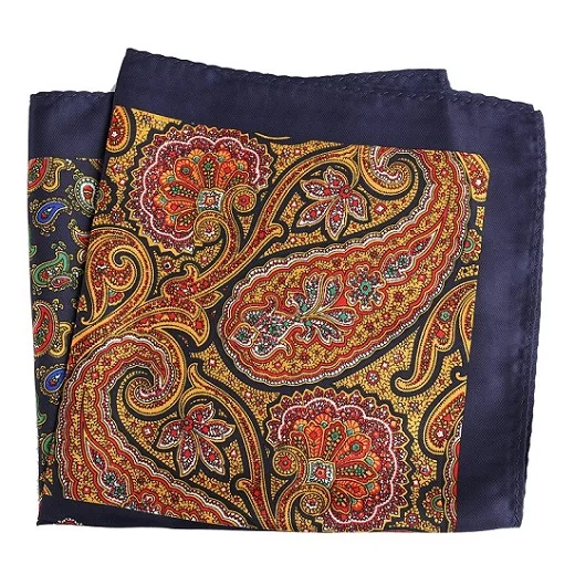 PH046 Pocket Square Портной Смит для мужчин s карманные квадраты Винтаж Большой размер в горошек клетчатый Пейсли костюм носовые платки роскошные мужские носовые аксессуары - Цвет: PH046 Pocket Square