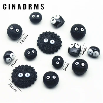 

Randomly Mixed Mini Cartoon Dustbunny DIY Miniature japanese Cartoon figures resin miniature Makkuro Kurosuke cabochons