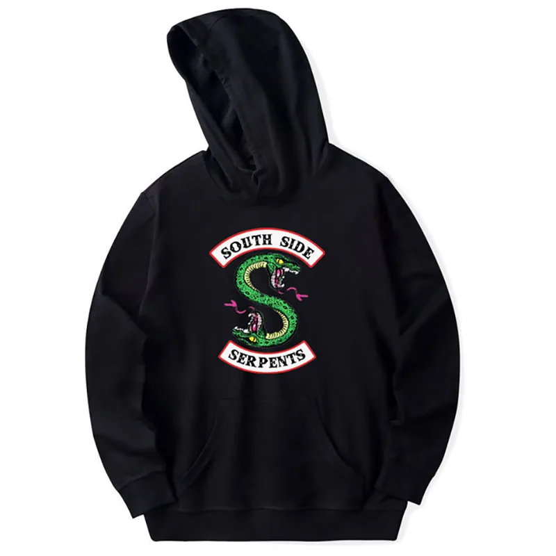 

Wholesale Hoody women's hoodie Green Snake Patches Riverdale South Side Snake Patch Hoodie Sweatshirt Front and Rear Patch