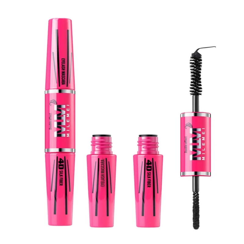 4D Silk Fiber Lash Mascara Black Thick Lengthening Eye Lashes Cosmetics Waterproof Long Lasting Sweatproof For Eyelash Extension