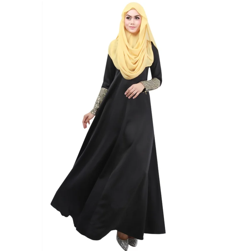 Fashion Women Kaftan Abaya Islamic Muslim Women Long Sleeve Elegant...
