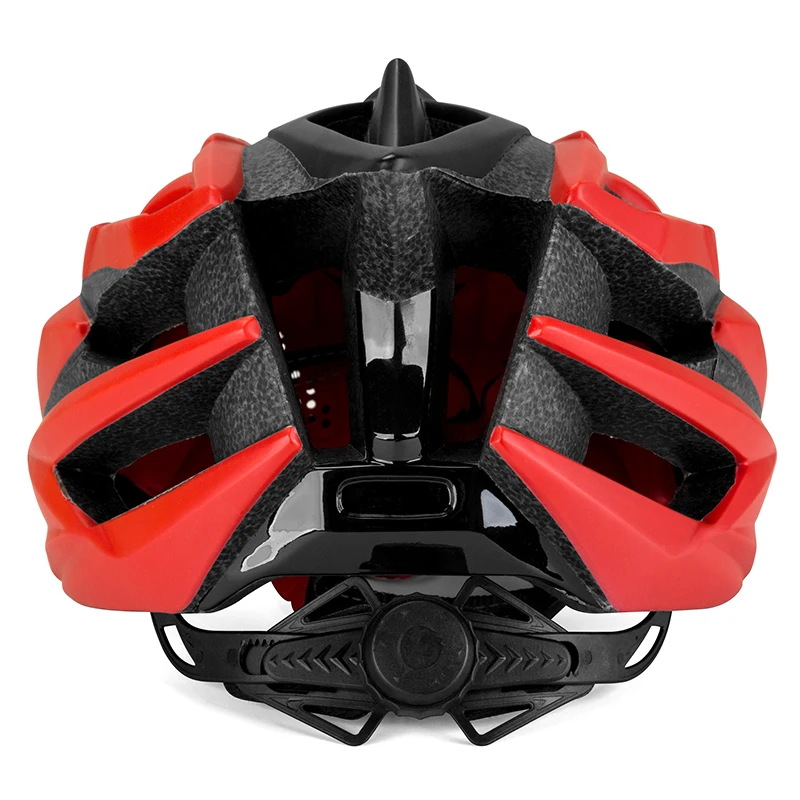Велосипедный шлем KINGBIKE матовый красный с козырьком и сеткой от насекомых