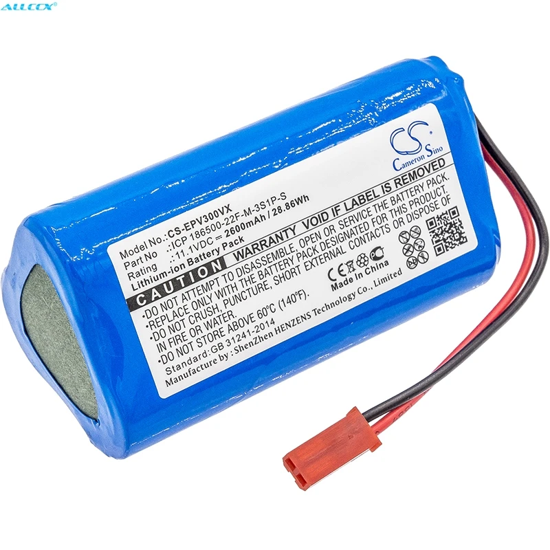 Аккумулятор Cameron Sino 2600mAh ICP 186500-22F-M-3S1P-S для электроподдона Ilive V3s, Ilive V3s Pro, Ilive V5, Ilive V5s, Ilive V5s Pro