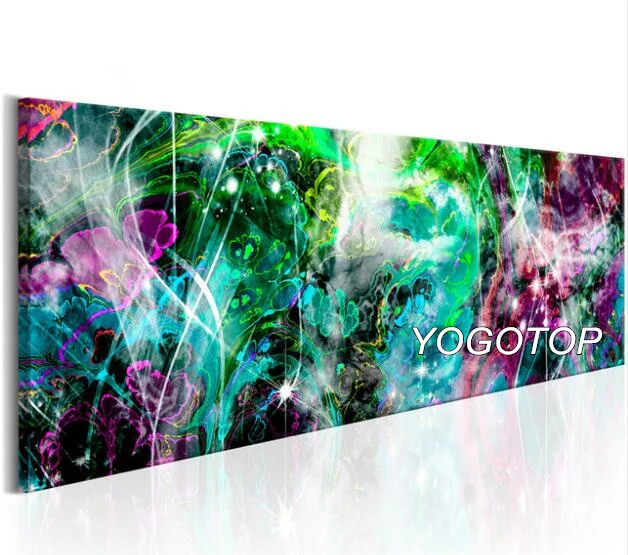 YOGOTOP DIY алмазные картины Вышивка крестиком абстрактный цветок 5D полная квадратная мозаика Алмазная вышивка флуоресцентная красочная QA241 - Цвет: Красный
